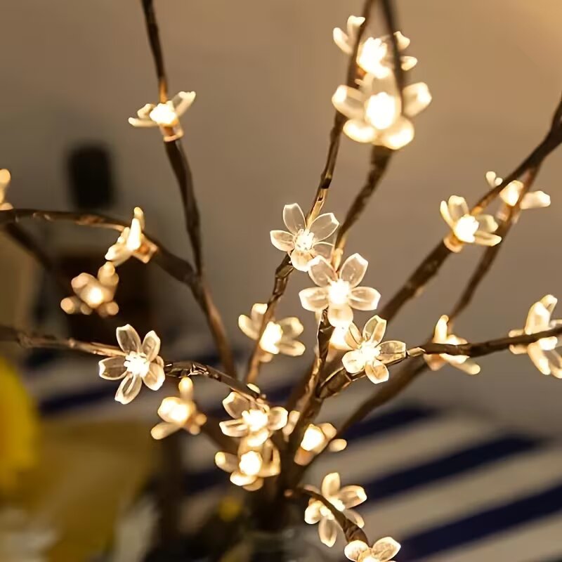 1/2PC 20LED 벚꽃 나무 가지 조명 실내외 홈  - Lighting Tree Decor 리뷰 및 가격