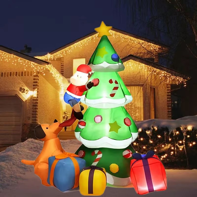 크리스마스 트리 팽창식 모델 7FT 개 산타 클로스 L - Lighting Tree Decor 리뷰 및 가격