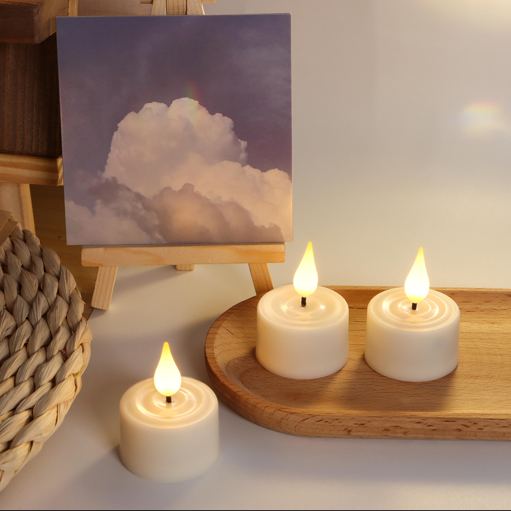 LED 캔들 라이트 충전식 무불꽃 양초 타이머 리모컨  - Lighting Decor Living Room 리뷰 및 가격