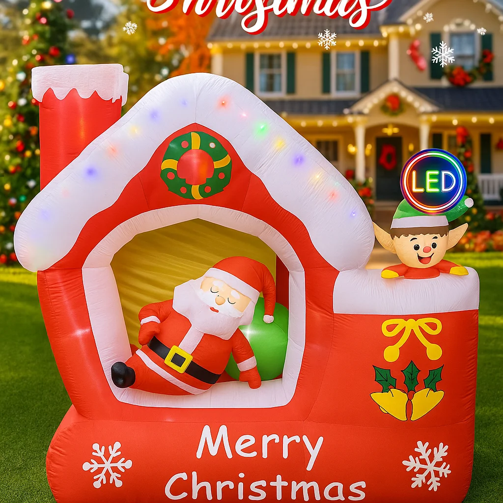 7피트 대형 크리스마스 풍선 산타클로스 장난감 엘프 하 - Santa'S Elves Holiday Lighting & Decor Llc 리뷰 및 가격