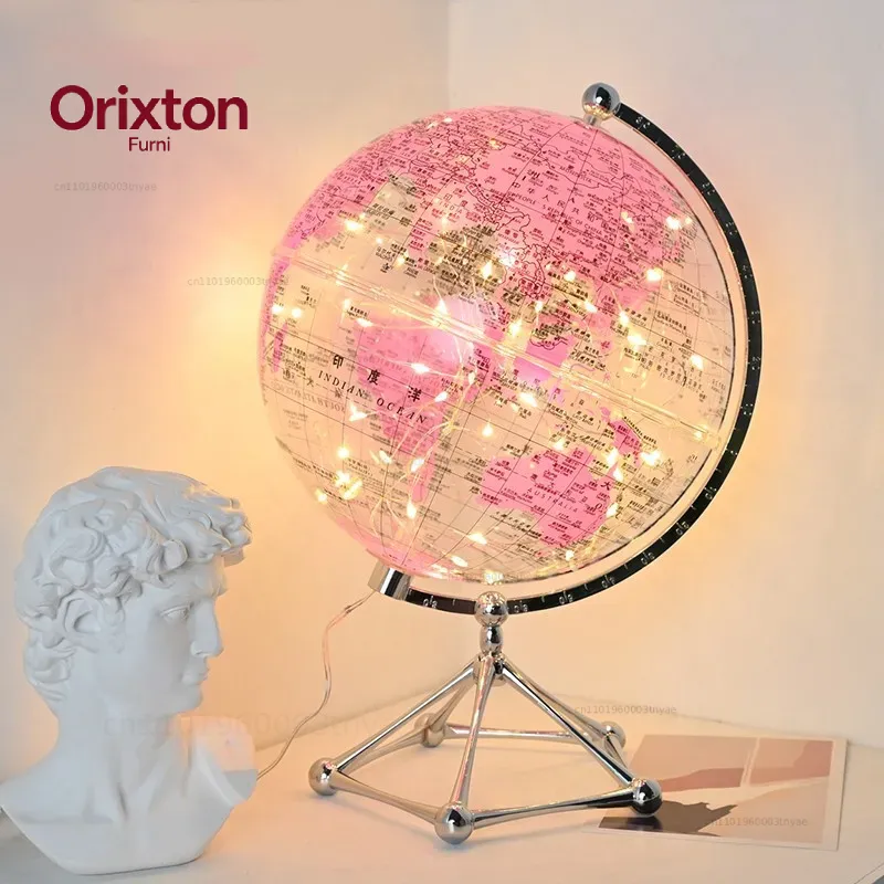 플래시 LED 라이트 세계 지구본, 투명 세계 지구본  - Lighting World Decor 리뷰 및 가격