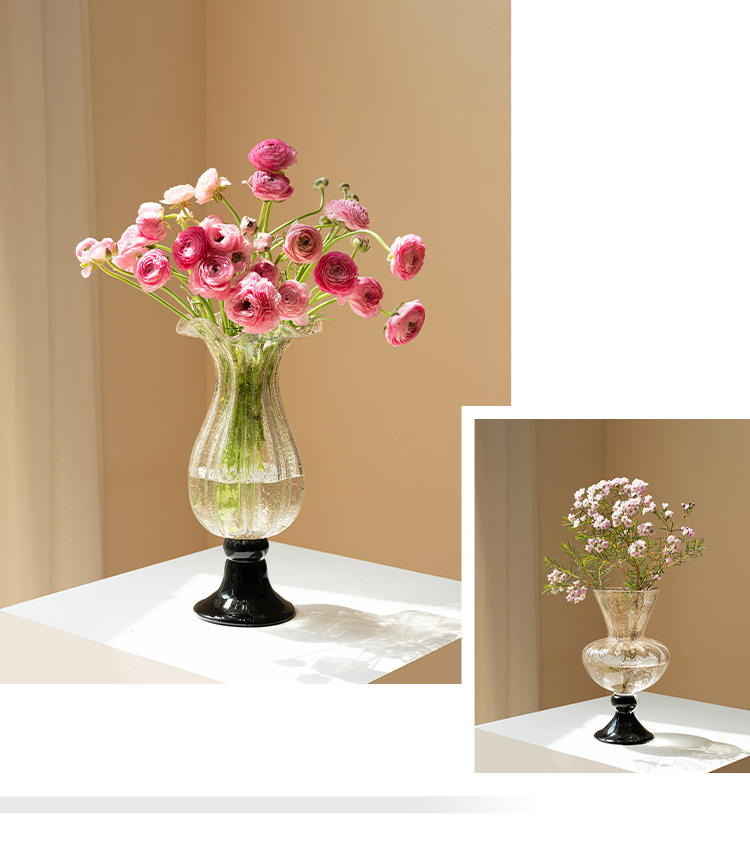 프랑스 고대 유리 꽃병 장식품, 거실 꽃꽂이, 고급스러 - Lighting Decor Living Room 리뷰 및 가격
