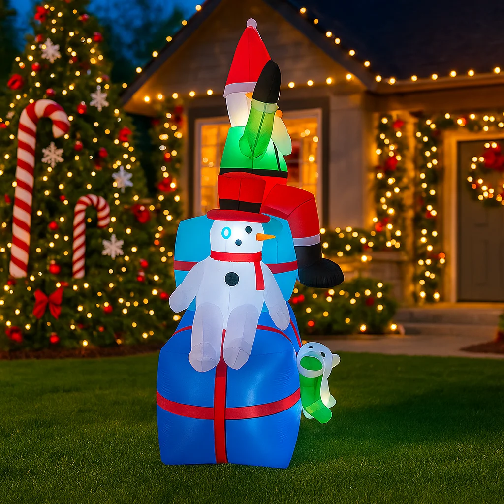2.1M/6.8FT 산타 눈사람 엘프 개 인플레이터블  - Santa'S Elves Holiday Lighting & Decor Llc 리뷰 및 가격