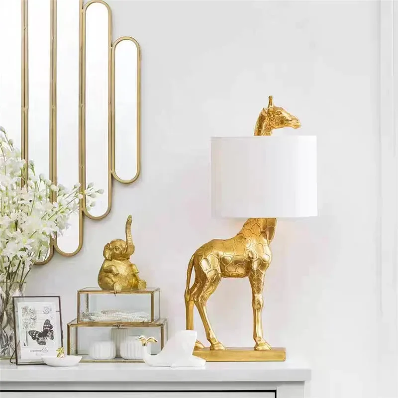 공장 제조 디자이너 동물 송진 기린 테이블 램프 골드  - Home Decor Lighting Manufacturer 리뷰 및 가격