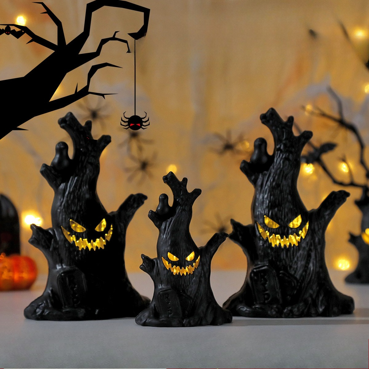 빛나는 유령 나무 랜턴 유령 나무 장식품 무시무시한 공 - Lighting Tree Decor 리뷰 및 가격