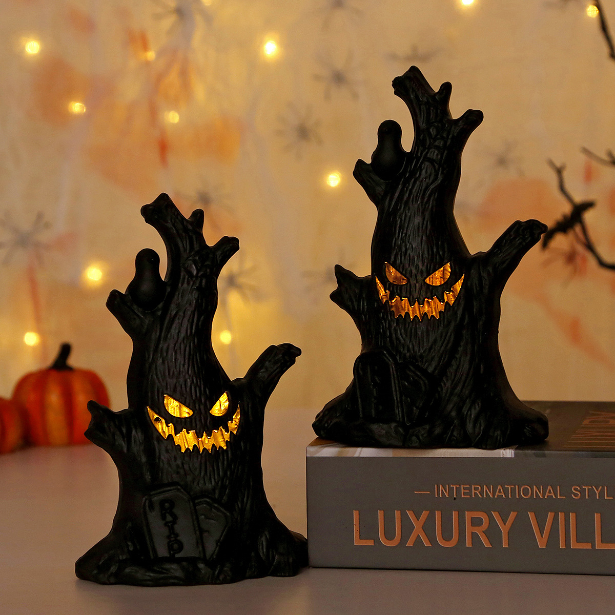 빛나는 유령 나무 랜턴 유령 나무 장식품 무시무시한 공 - Lighting Tree Decor 리뷰 및 가격