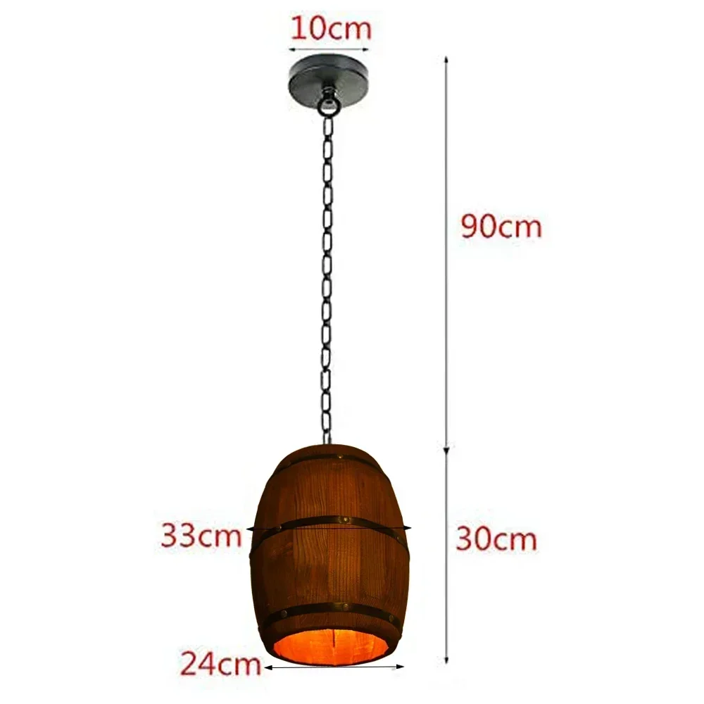 소박한 빈티지 샹들리에 나무 펜던트 조명 와인 배럴 행 - Lighting Decor Living Room 리뷰 및 가격