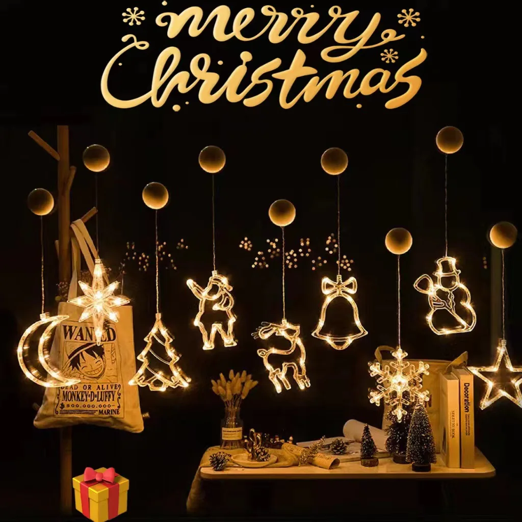 LED 크리스마스 흡입 컵 조명, 새끼 사슴 벨 소나무 - Lighting Tree Decor 리뷰 및 가격
