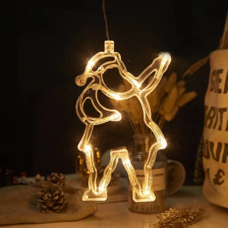 LED 크리스마스 흡입 컵 조명, 새끼 사슴 벨 소나무 - Lighting Tree Decor 리뷰 및 가격