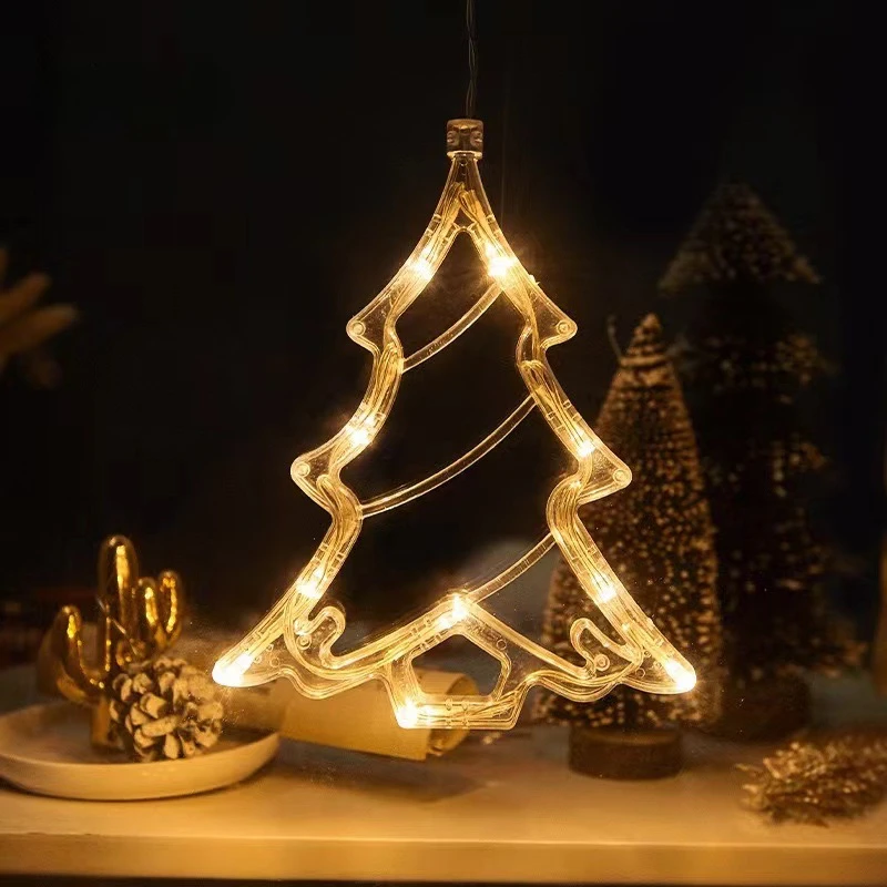LED 크리스마스 흡입 컵 조명, 새끼 사슴 벨 소나무 - Lighting Tree Decor 리뷰 및 가격