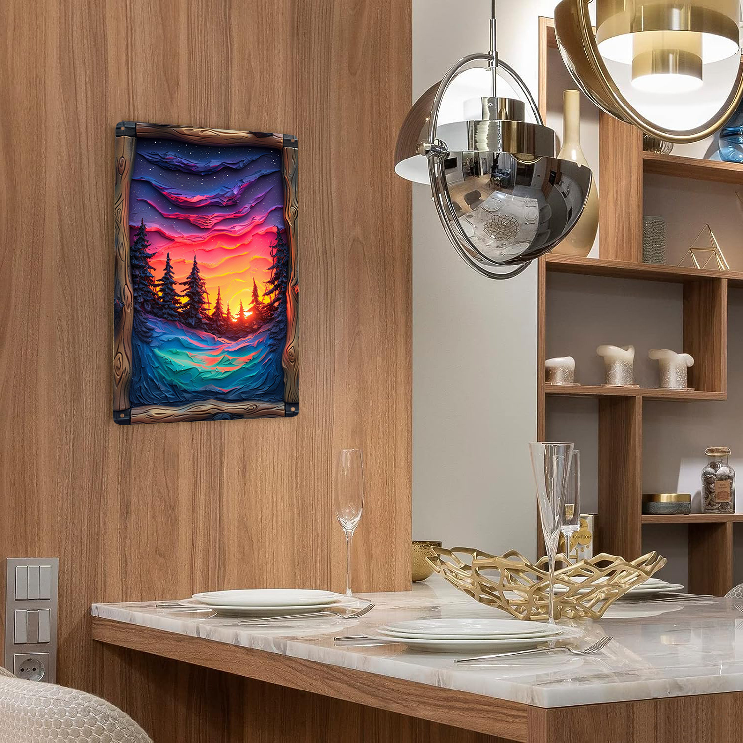 가정 및 정원용 금속 벽 장식 오로라 아트 피스, 내구 - Bathroom Lighting Decor Ideas 리뷰 및 가격