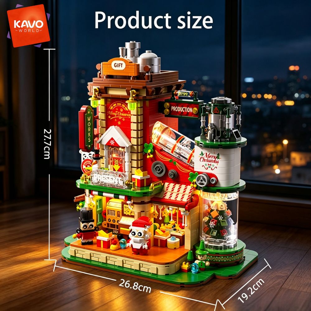 카보월드 2775PCS 크리스마스 선물 공장 빌딩 블록 - Santa'S Elves Holiday Lighting & Decor Llc 리뷰 및 가격
