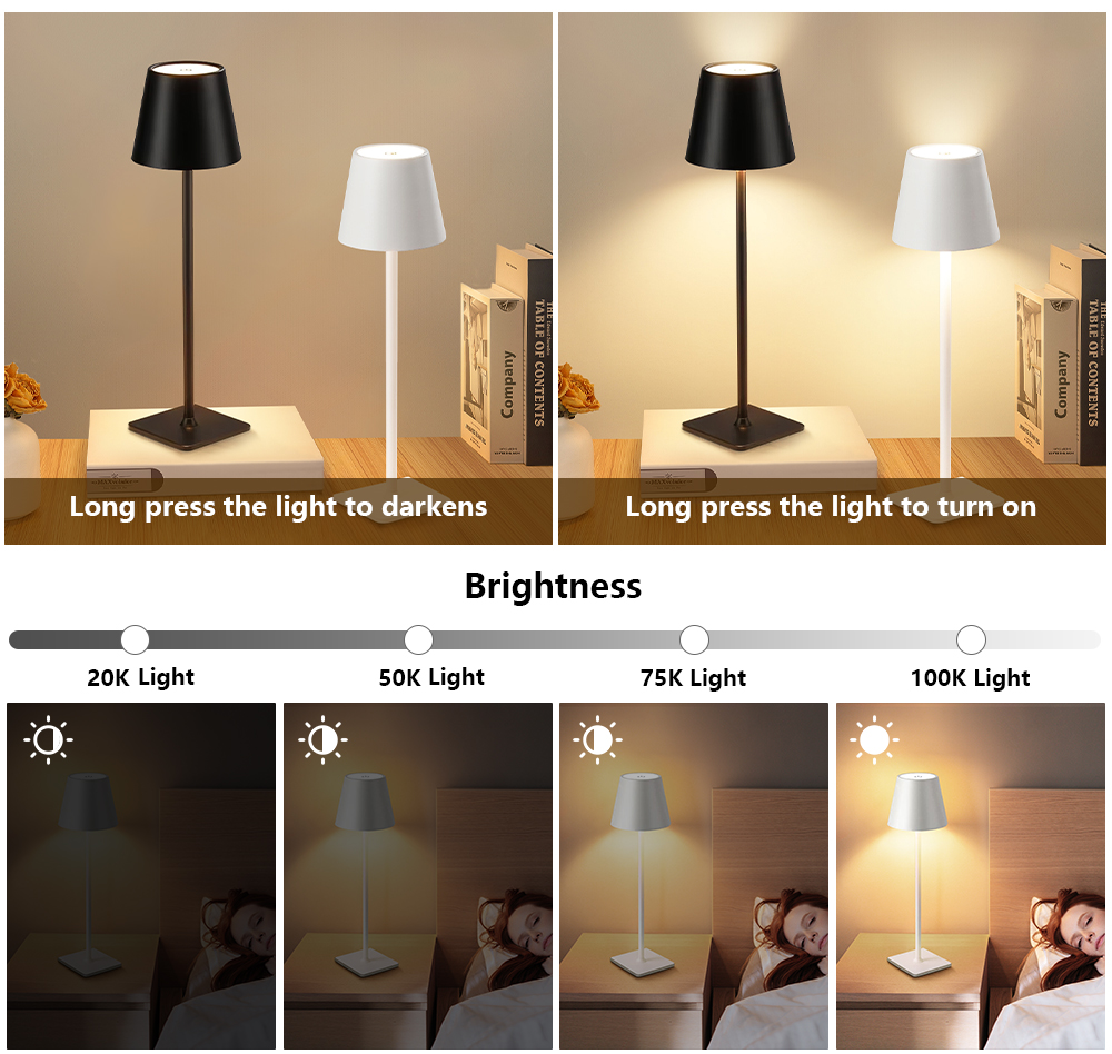 LED 충전식 책상 조명 무선 테이블 램프 무단계 디밍 - Room Decor Lighting Lamp 리뷰 및 가격