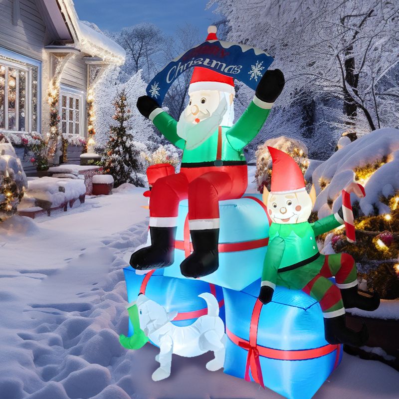 2.1M/6.8FT 풍선 산타클로스 눈사람 엘프 강아지 - Santa'S Elves Holiday Lighting & Decor Llc 리뷰 및 가격