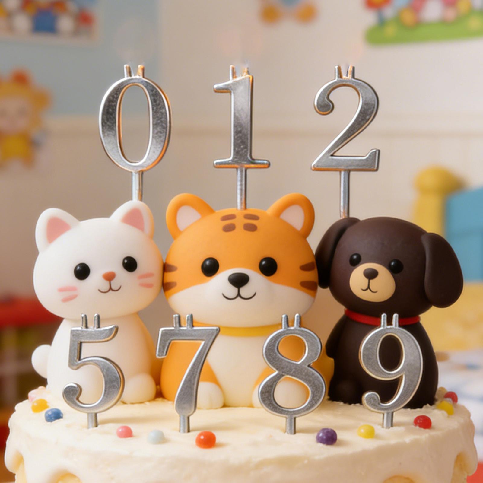10개 세트 0-9 숫자 케이크 토퍼 금속 숫자 캔들  - Candle Holder Set 리뷰 및 가격